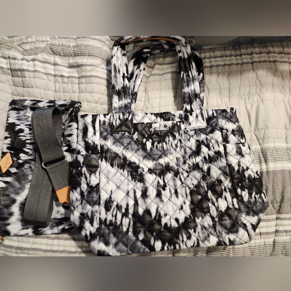 Mz wallace small max tote bag purse tie dye pink black
